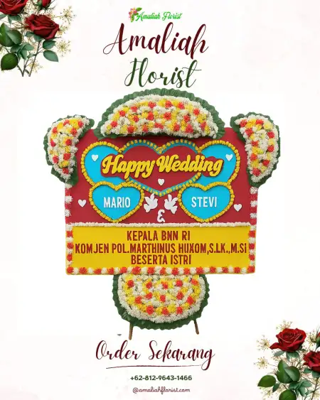 Papan Bunga Pernikahan Sikapak Timur